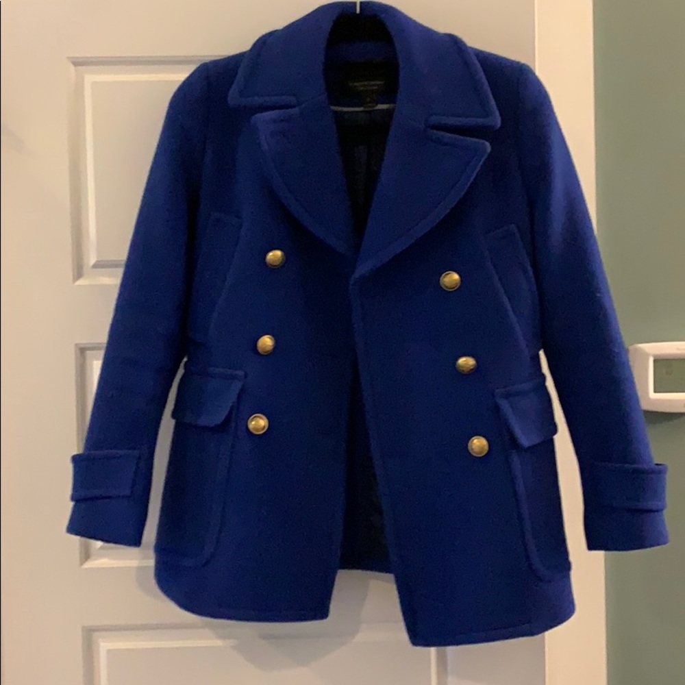 Royal blue Jcrew Pea coat size 0
